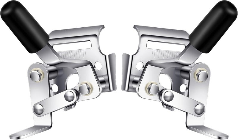 DaisyInner Heavy Duty Wheelchair Brakes Wheel Locks (Pack of 2) Wheelchair Parts Mount Bolt on Style for 7/8 Inch Tubing Universal Wheel Lock Brake Assembly Medical Transport Chair Brake Side(Silver) - Image 1